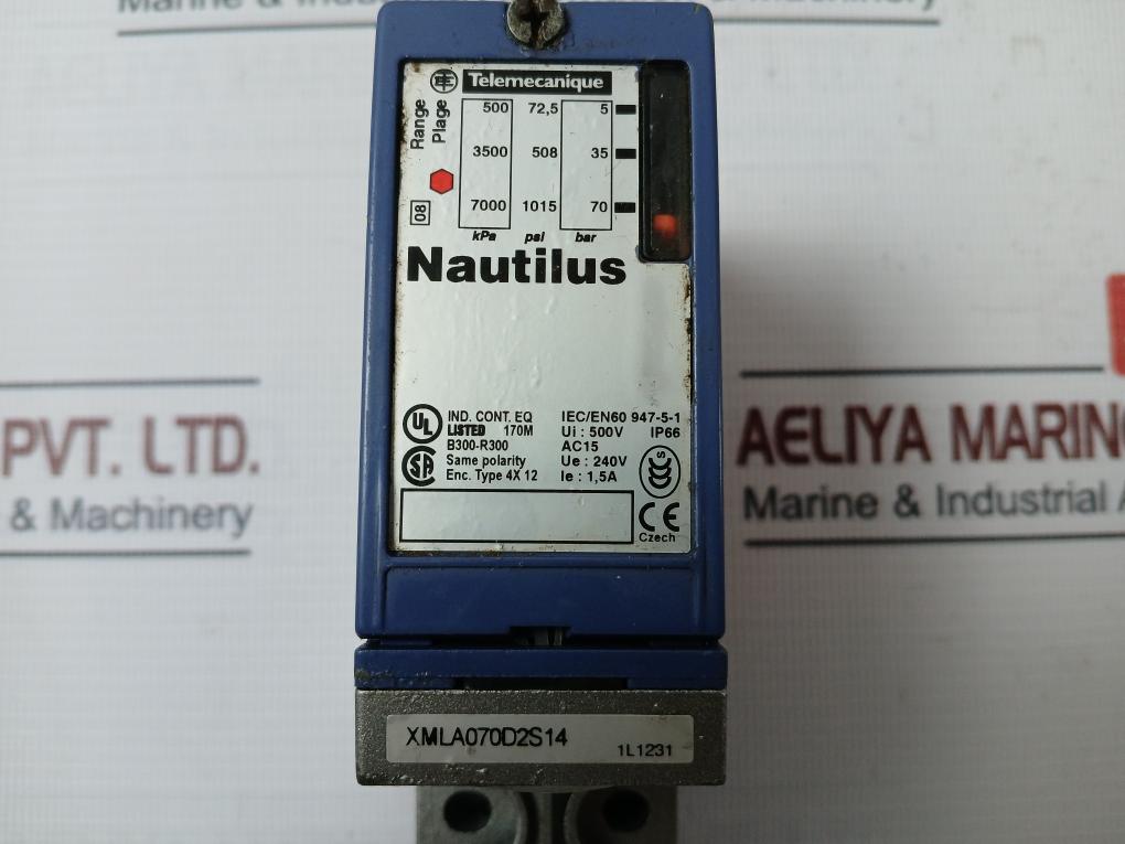 Telemecanique Xmla070D2S14 Pressure Switch 1L1231 500-7000 Kpa Ip66