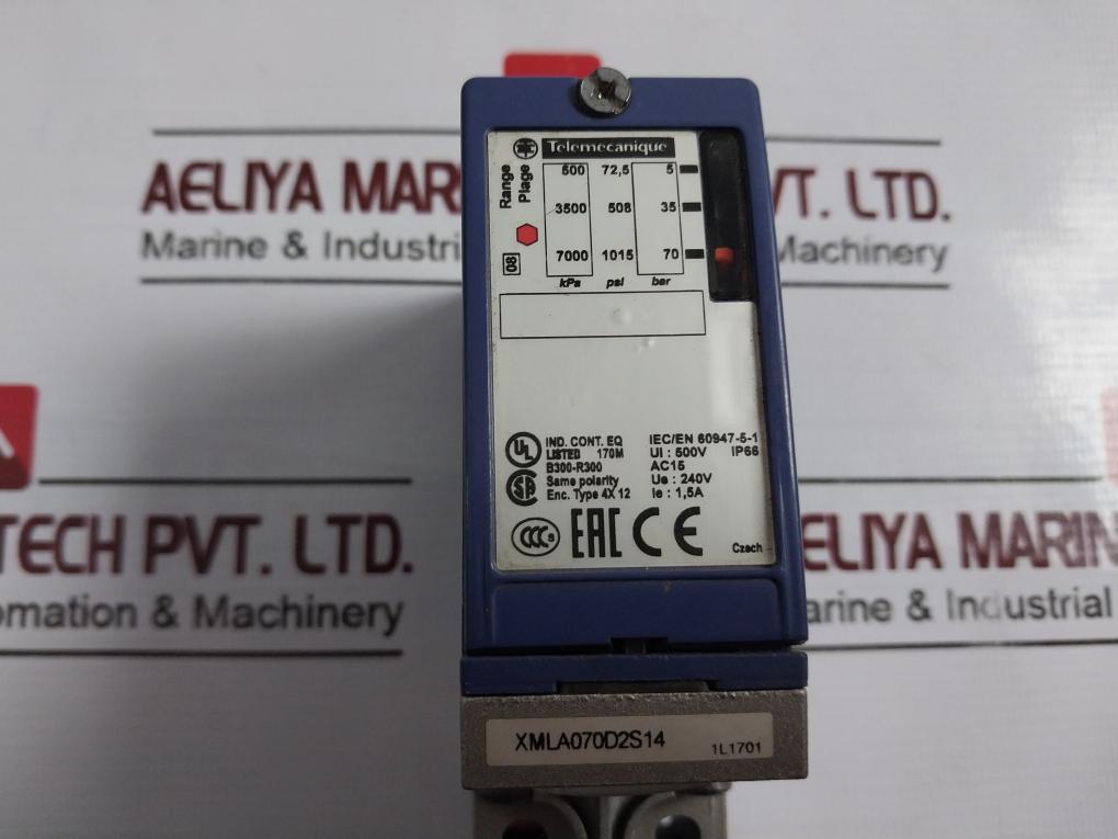 Telemecanique Xmla070D2S14 Pressure Switch 5-70 Bar 240V