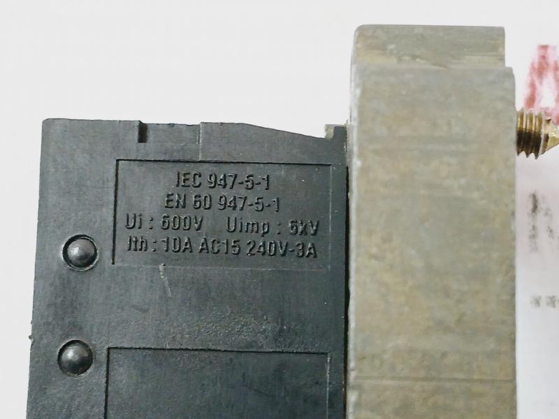 Telemecanique Zb2-be101 Contact Block A600-q600, 10A Ac-15 240V-3A