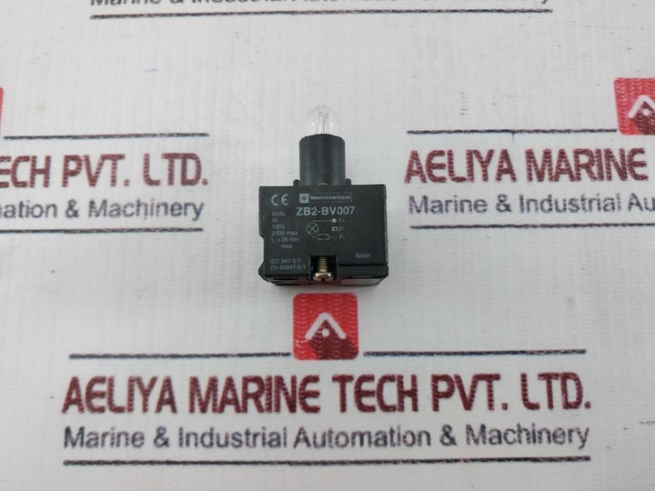 Telemecanique Zb2-bv007 Pilot Light Body For Front Mounting 130V 2.6W Max Ba9S