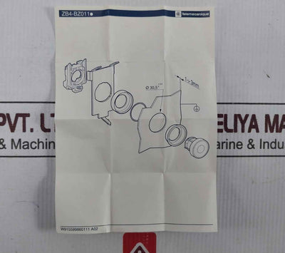 Telemecanique Zb4-bz011 Flush Mounting Kit El-4305143