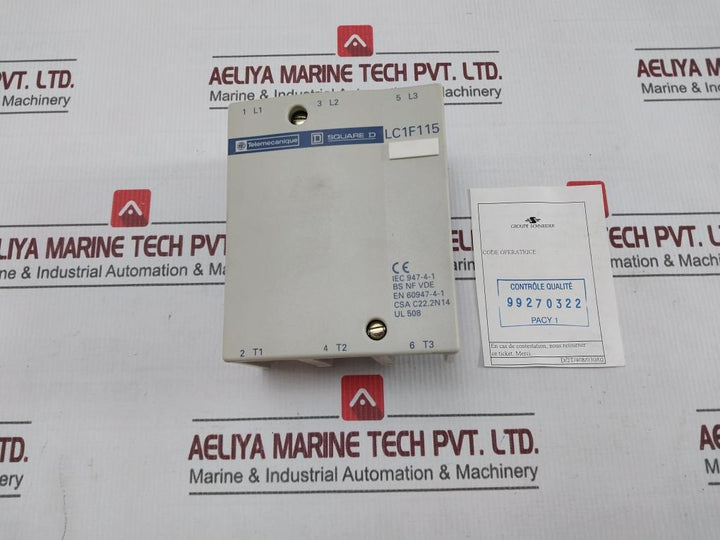 Telemecanique Lc1F115 Contactor En 60947-4-1 (Only Cover)
