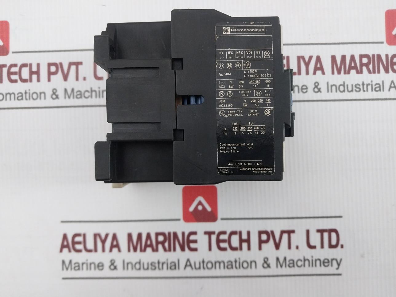 Telemecanique Lc1 D25 10 Contactor Block
