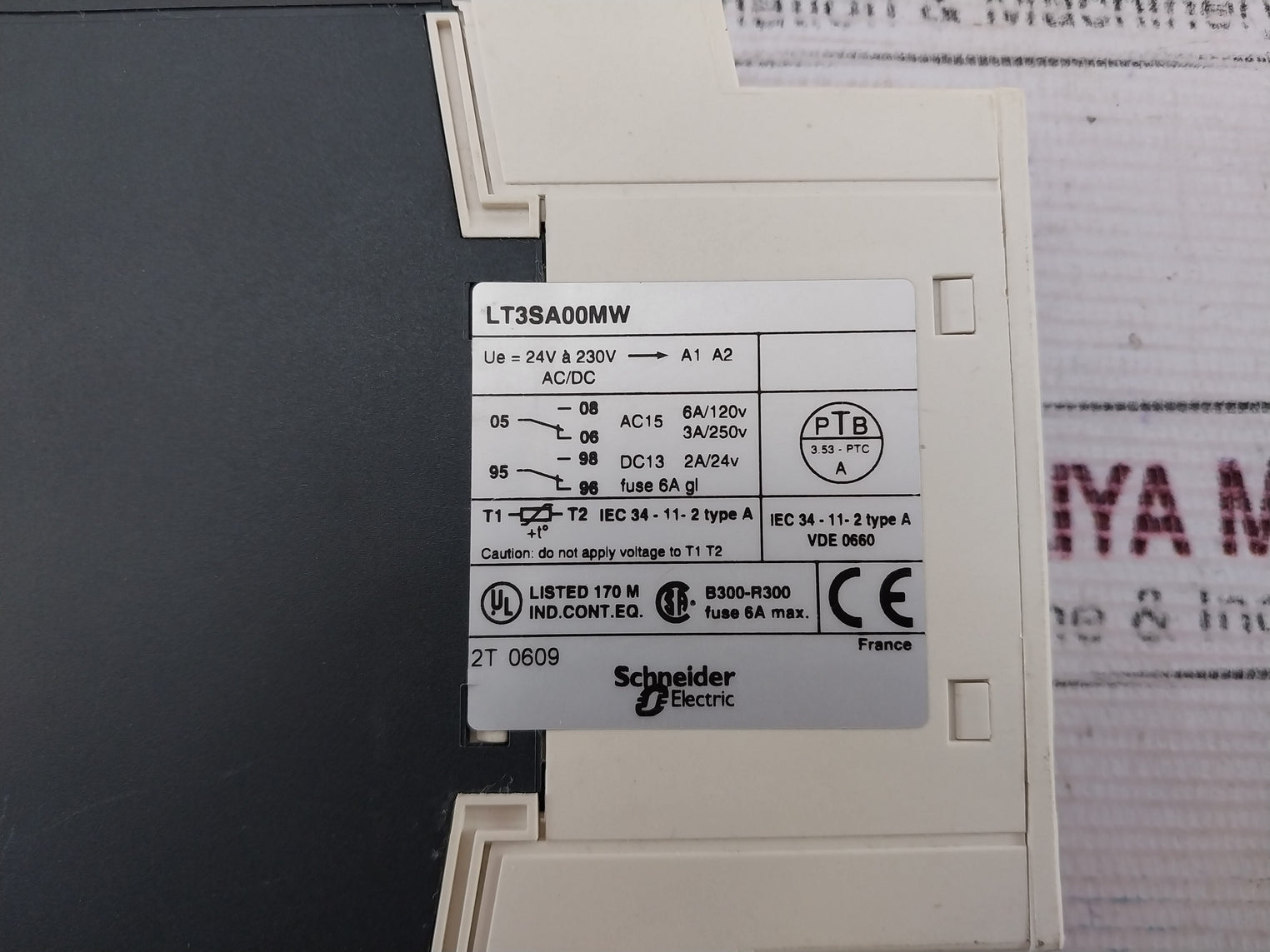 Telemecanique Lt3Sa00Mw Thermistor Protection Relay 2A/24V