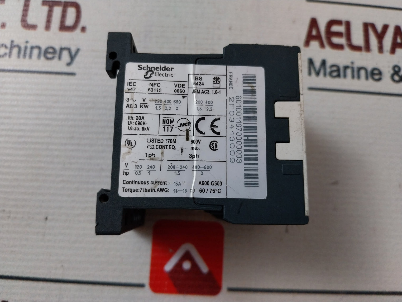 Telemecanique Schneider Electric Lc1K06 01F7 Contactor 110V 50/60Hz