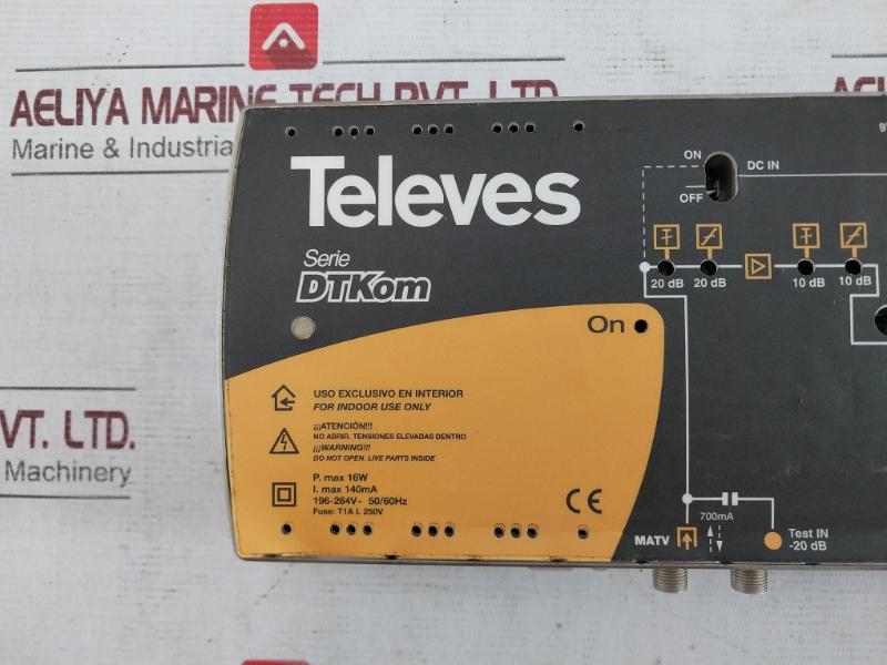 Televes 5338 High-power Broadband Amplifier Dtkom 11006114 196-264V 50/60Hz 16W