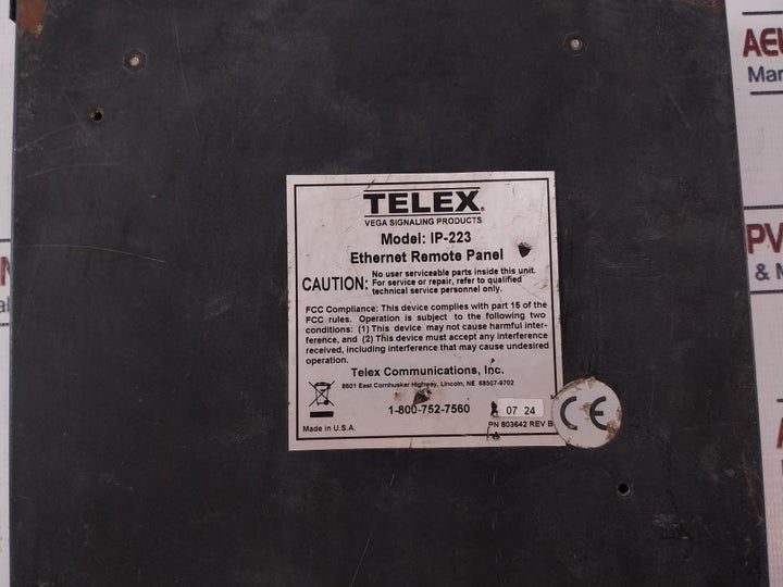 Telex Ip-223 Ethernet Remote Panel