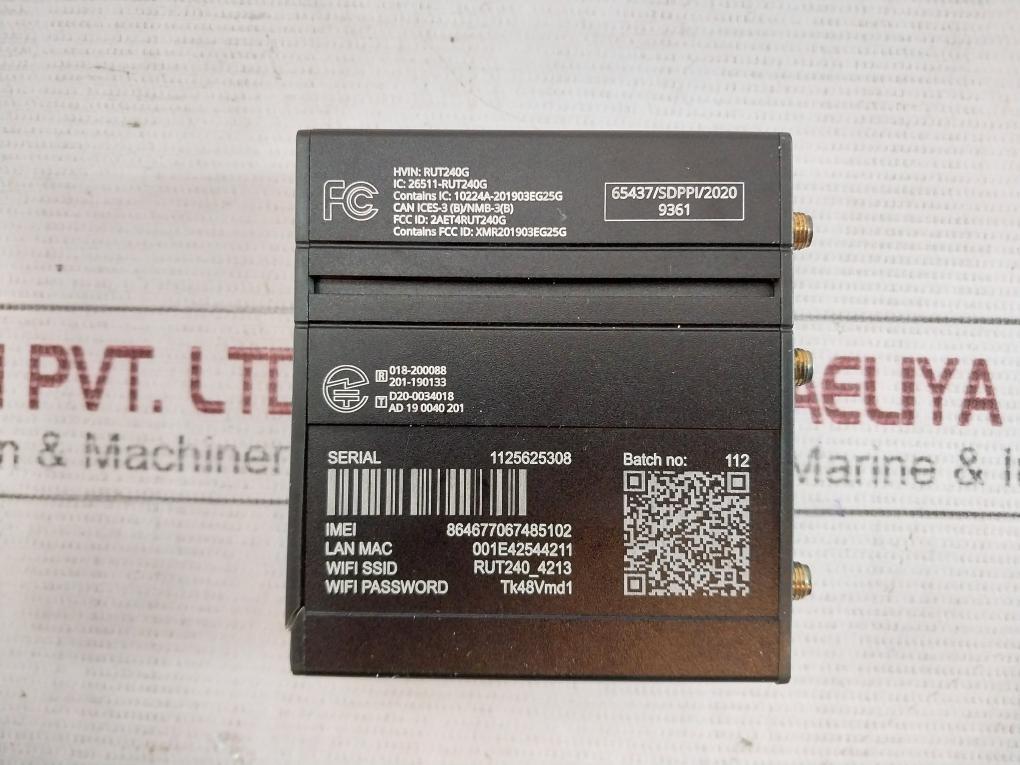 Teltonika Rut240 Cellular Router Tk48Vmd1 2Aet4Rut240G 9-30Vdc