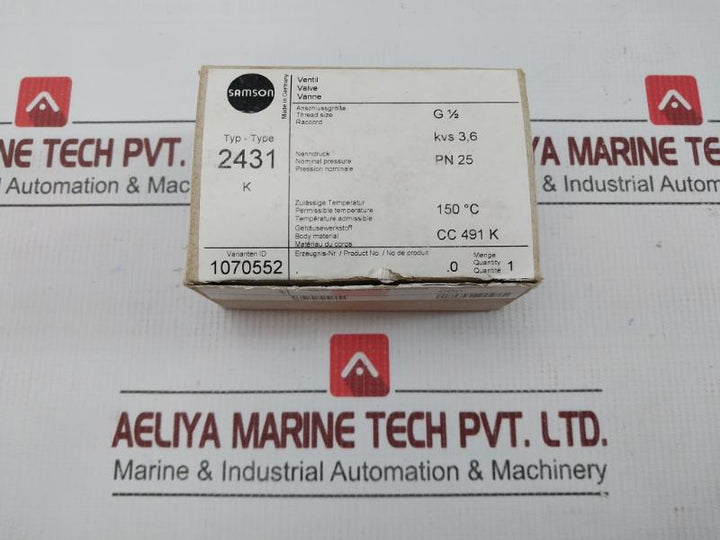 Temperature Control Valve Pn25 Samson 2431K