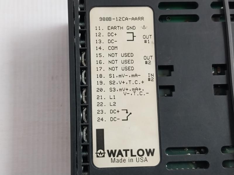 Temperature Controller 100-240 V- (Vac) 50/60Hz 16Va Max Watlow 988B-12Ca-aarr
