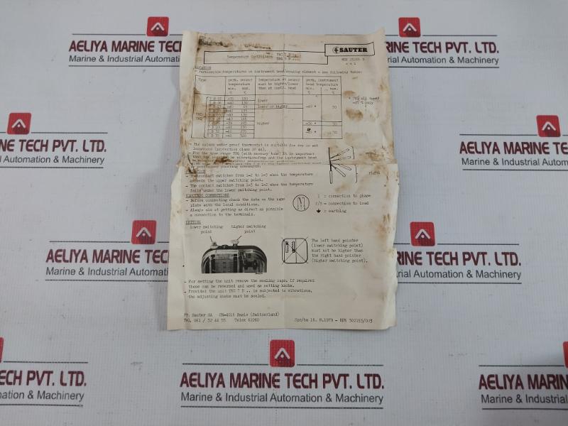 Temperature Controller 10(2) A 380V Sauter Tkc 7B 20 F001