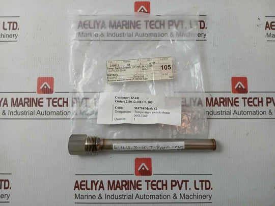 Temperature Switch Sheath For Rotary Vacuum Pump M4794