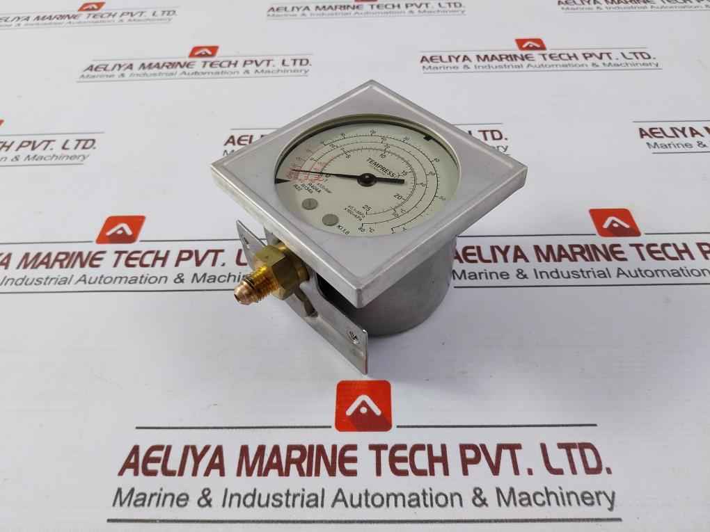 Tempress 1541-072-qrs Discharge Pressure Gauge Dn 88X88 -1 To 25 X 1.0 Bar