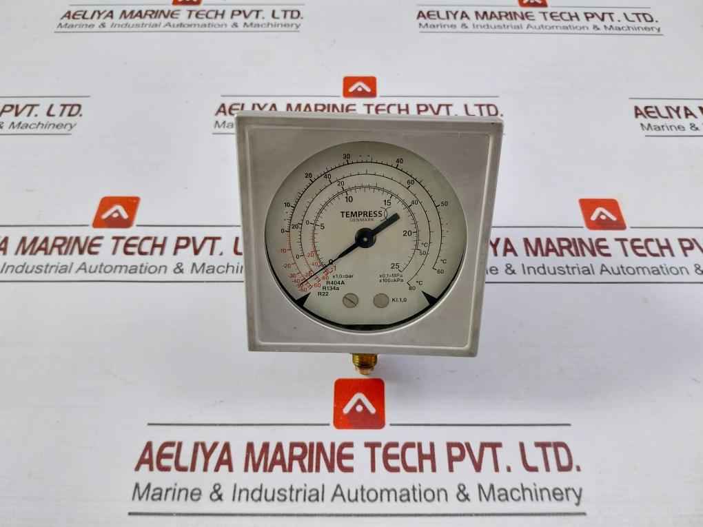 Tempress 1541-072-qrs Discharge Pressure Gauge Dn 88X88 -1 To 25 X 1.0 Bar