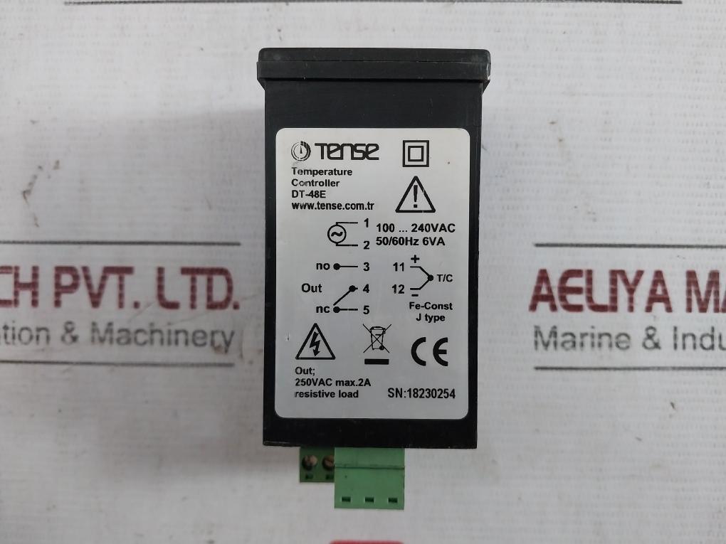 Tense Dt-48E Temperature Controller 100..240Vac 50/60Hz 6Va