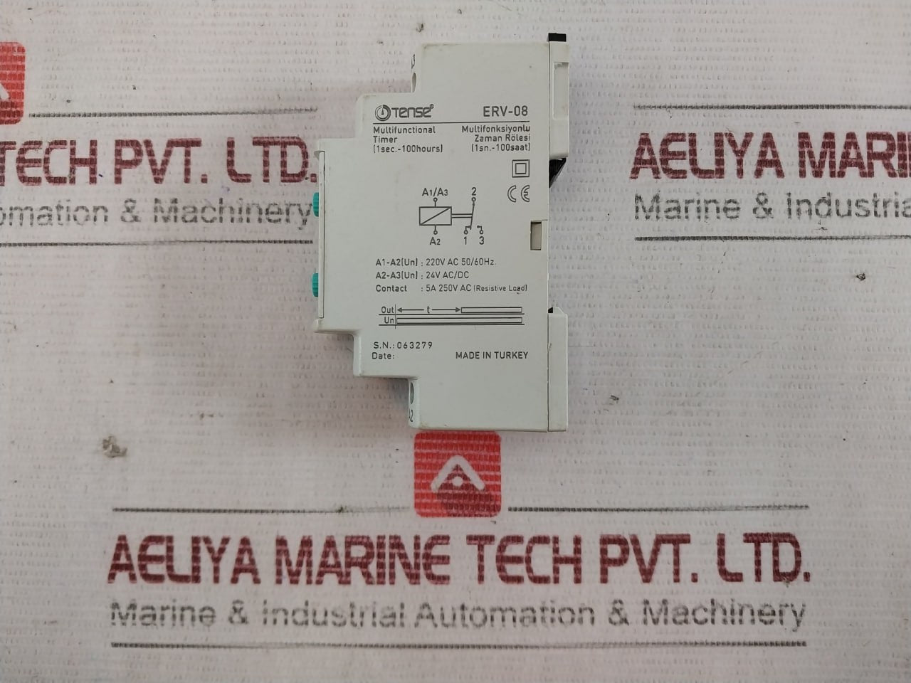 Tense Erv-08 Multifunctional Timer 220Vac 50/60Hz 24Vac/Dc