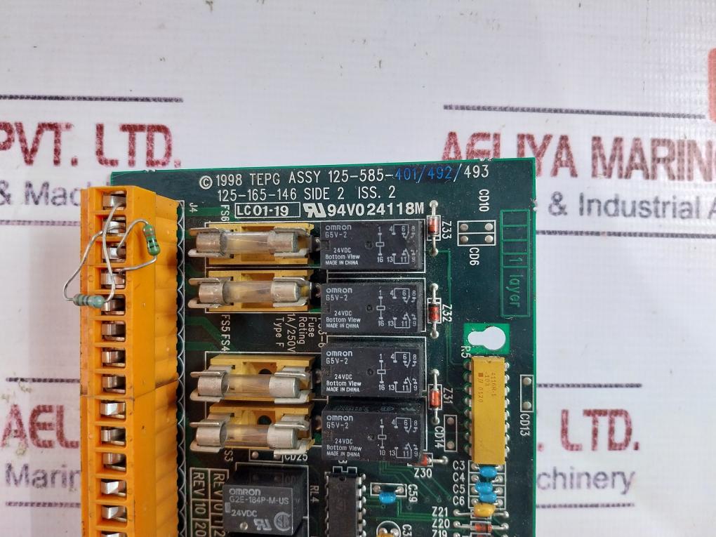 Tepg 125-165-146 Printed Circuit Board 125-585-401/492/493