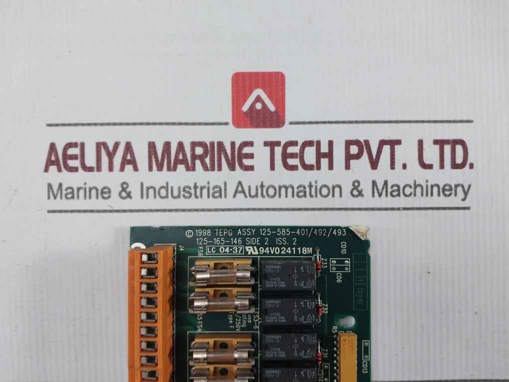 Tepg 125-585-401/492/493 Printed Circuit Board W125-585-493 Used