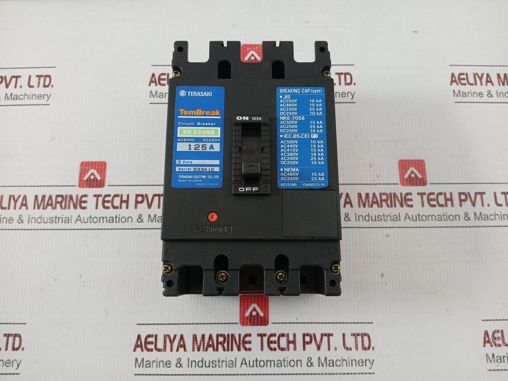 Terasaki-Tembreak-Dc250V-125A-3-Poles-Circuit-Breaker-Xe225Ns-209008-4