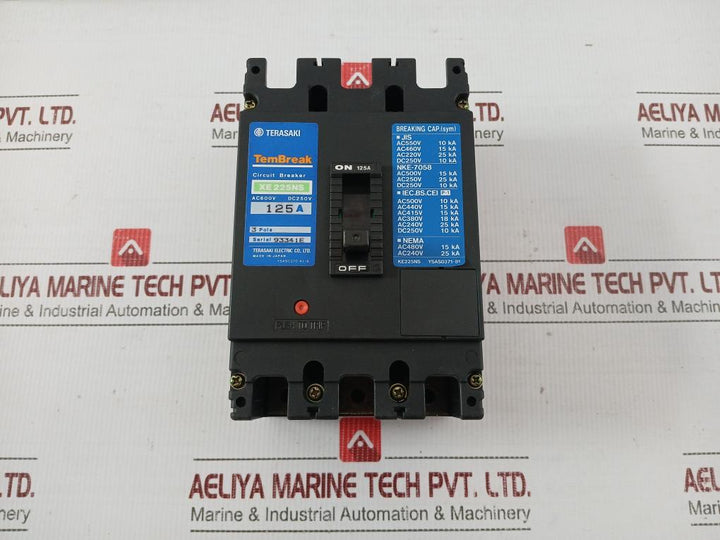 Terasaki-Tembreak-Dc250V-125A-3-Poles-Circuit-Breaker-Xe225Ns-209008-4