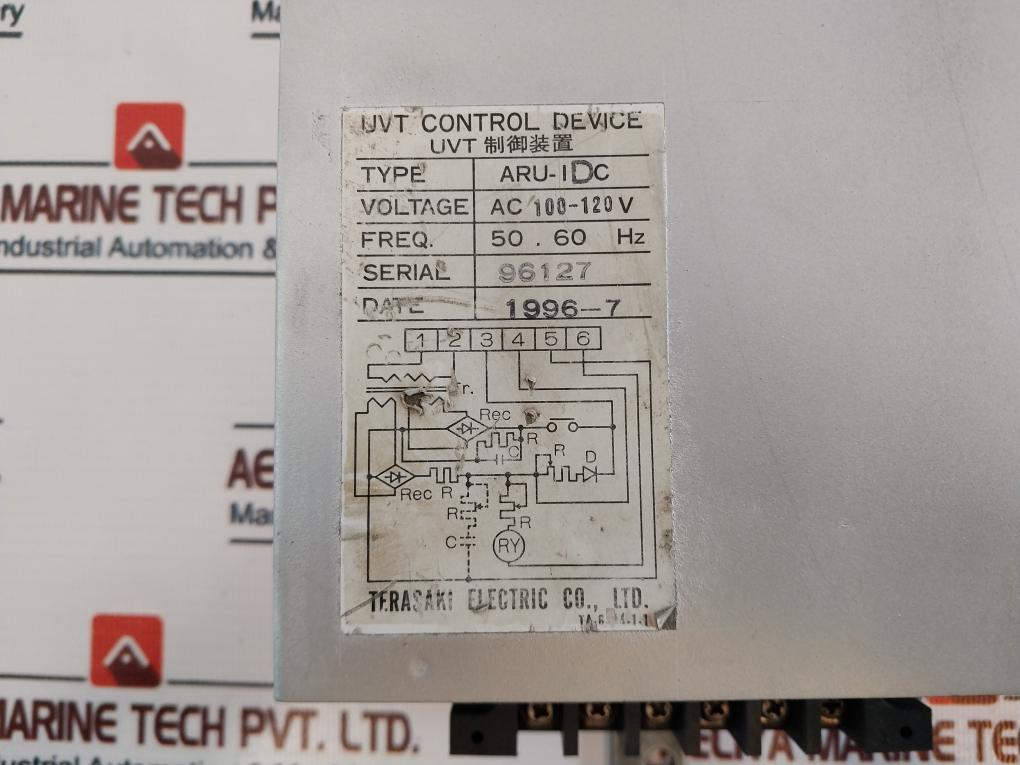 Terasaki Aru-1Dc/ Aru-idc Uvt Control Device Ac100-120V 50/60Hz