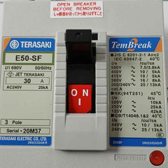 Terasaki E50-sf Tembreak No-fuse Breaker 3Pole 690V 50/60Hz