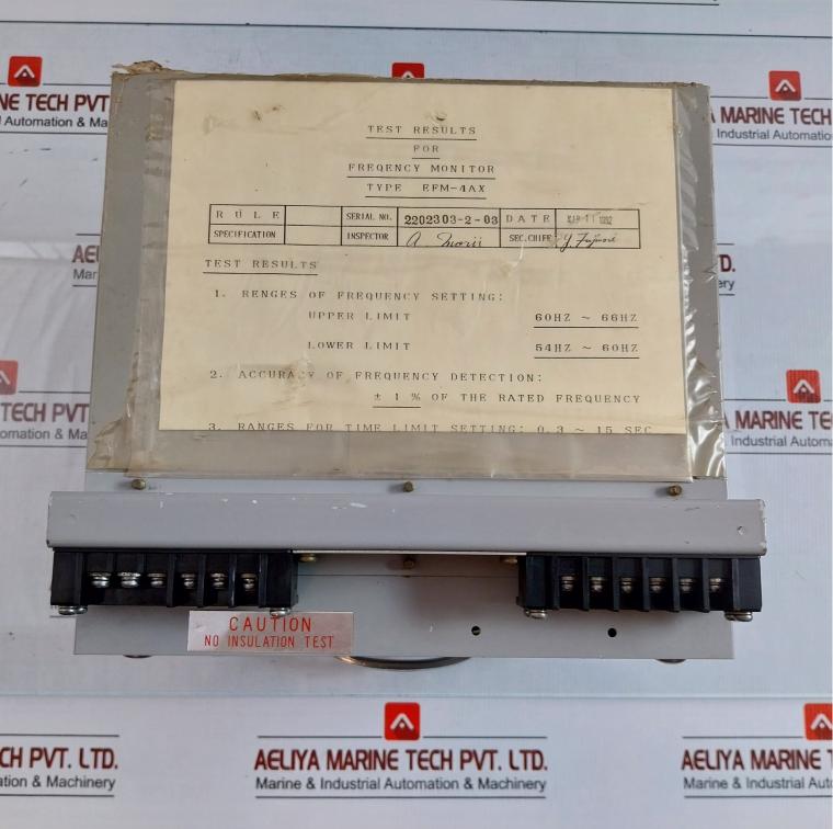 Efm-4Ax Electronic Frequency Monitor 60Hz-66Hz 0.3-15 Sec Terasaki