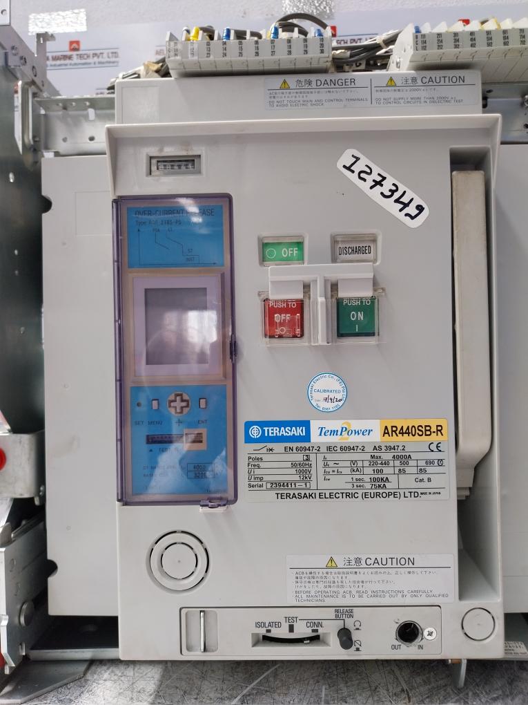 Terasaki Electric Ar440Sb-r Air Circuit Breaker 3 Pole 50/60Hz Max 4000A