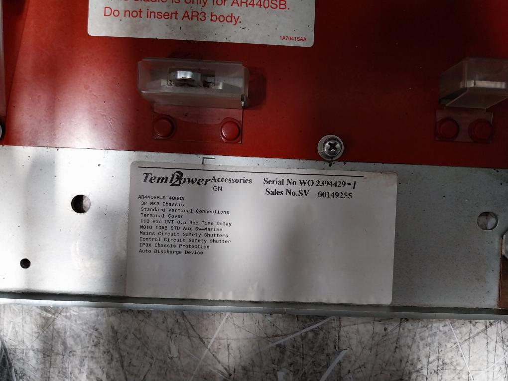 Terasaki Electric Ar440Sb-r Tempower 2 Air Circuit Breaker 3-pole 50/60Hz 1000V