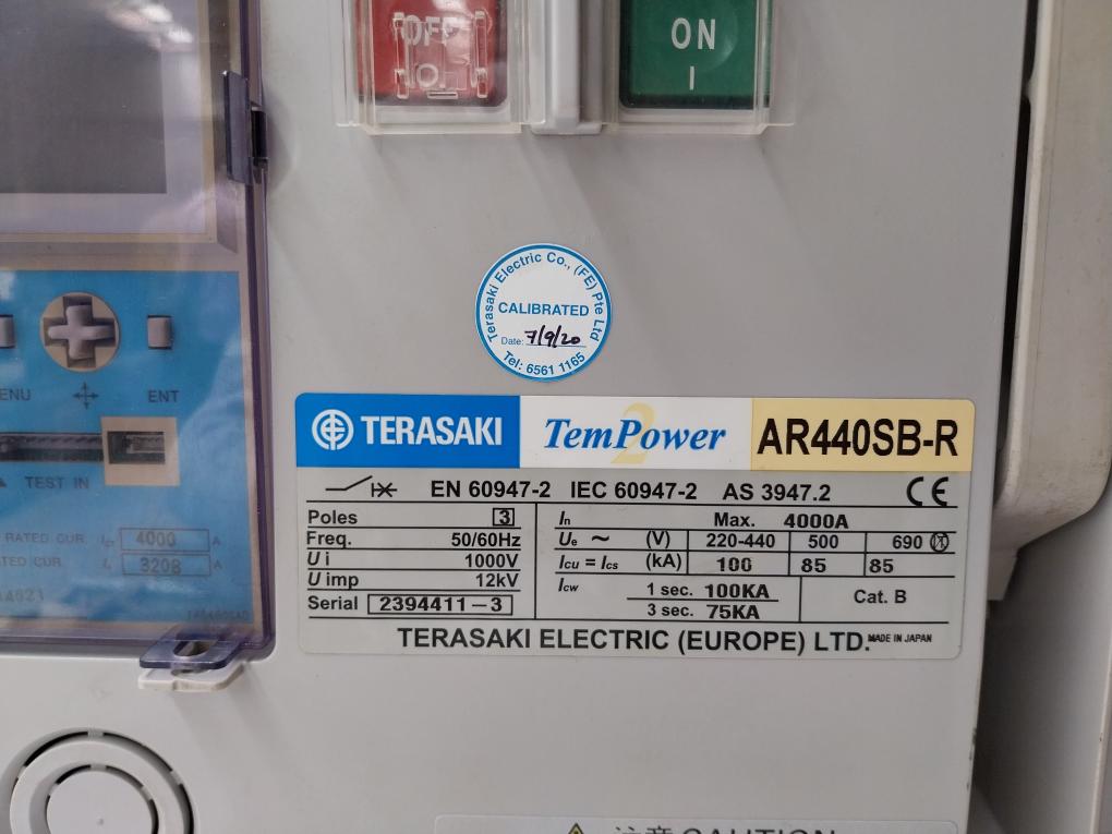 Terasaki Electric Ar440Sb-r Tempower 2 Air Circuit Breaker 3-pole 50/60Hz 1000V