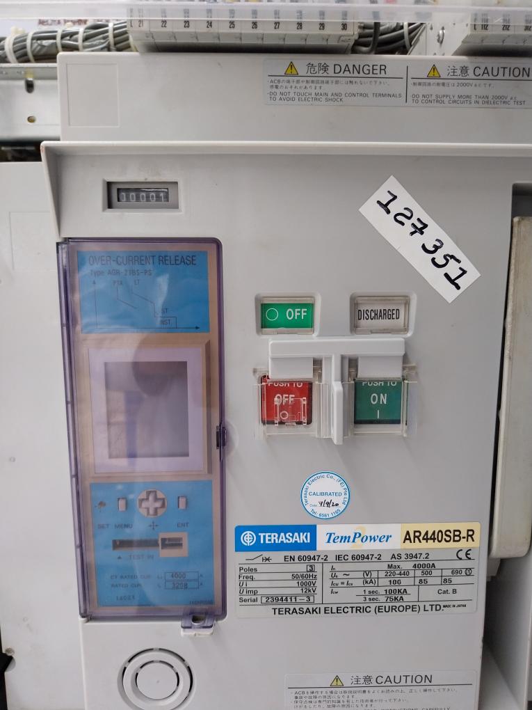 Terasaki Electric Ar440Sb-r Tempower 2 Air Circuit Breaker 3-pole 50/60Hz 1000V