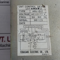 Terasaki Electric Aru-idc Uvt Control Device Ac 430-470V 50.60 Hz