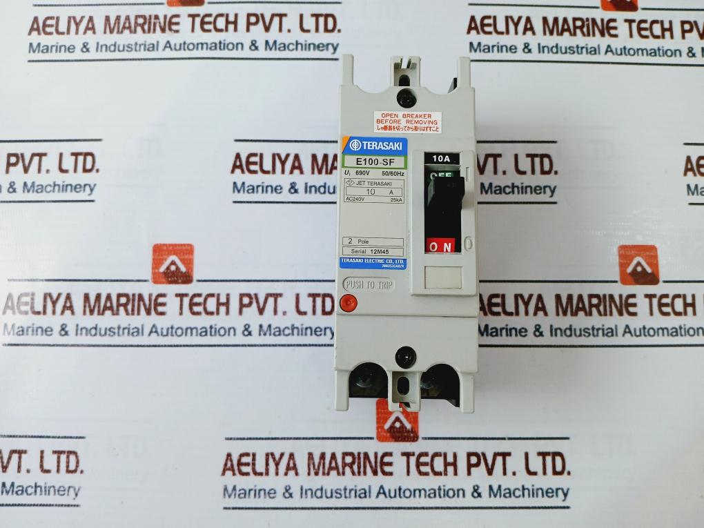 Terasaki Electric E100-sf 2 Pole 10A Circuit Breaker