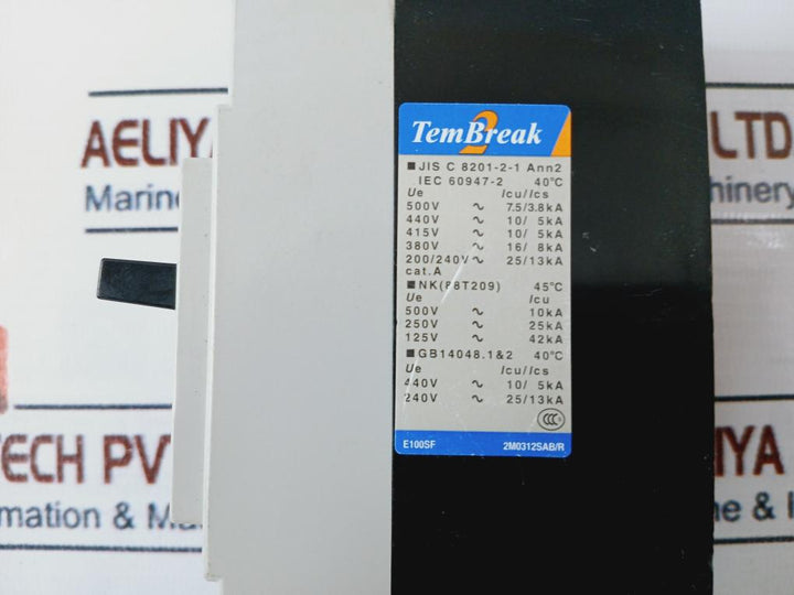 Terasaki Electric E100-sf 2 Pole 10A Circuit Breaker