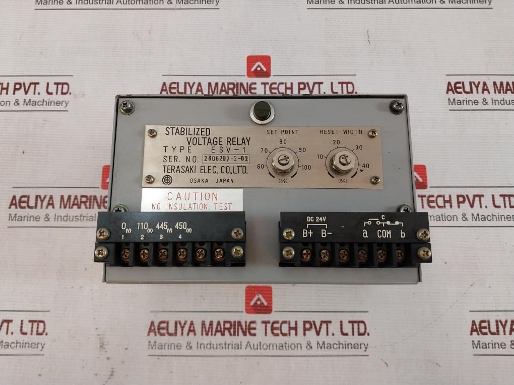 Terasaki Electric Esv-1 Stabilized Voltage Relay Dc 24V 60-100% 10-40%