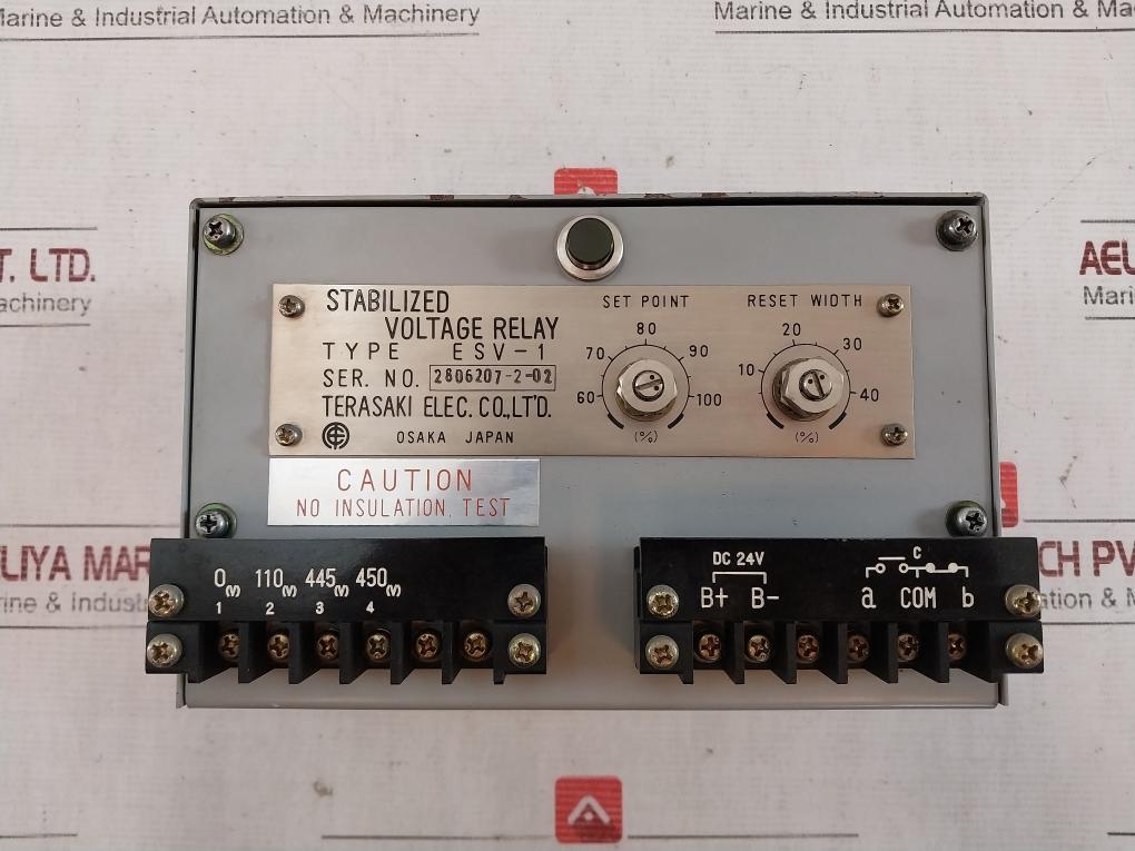 Terasaki Electric Esv-1 Stabilized Voltage Relay Dc 24V 60-100% 10-40%