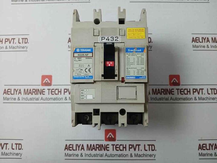 Terasaki Electric H225-nf 3 Pole Molded Case Circuit Breaker 600V 50/60Hz