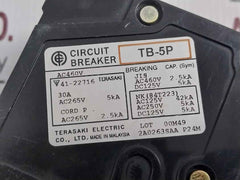 Terasaki Electric Tb-5p 2a0263saa P24m Circuit Breaker 30a Ac 460v