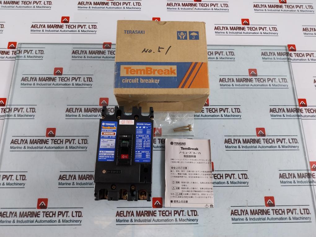 Terasaki Electric Tembreak Xh50Ns Circuit Breaker 3-pole 15A Ac690V