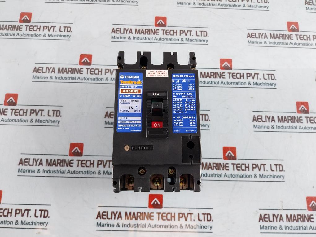 Terasaki Electric Tembreak Xh50Ns Circuit Breaker 3-pole 15A Ac690V