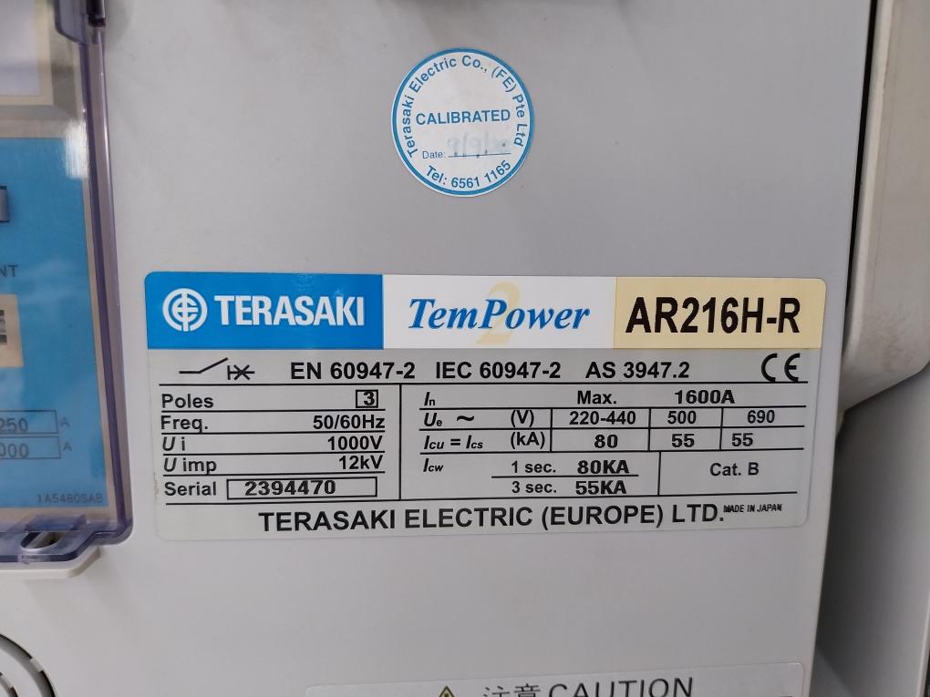 Terasaki Electric Tempower 2 Ar216h-r Circuit Breaker 1600a