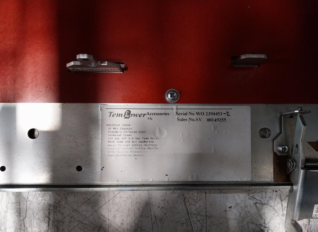 Terasaki Electric Tempower2 Ar332S-r Air Circuit Breaker 1000V 3200Amp 3 Pole