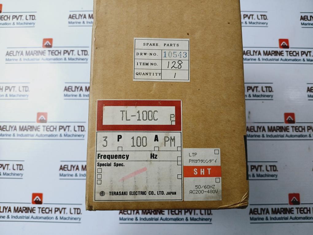 Terasaki Electric Tl-100C 3 Pole Circuit Breaker 100A Ac600V Dc250V 50/60Hz