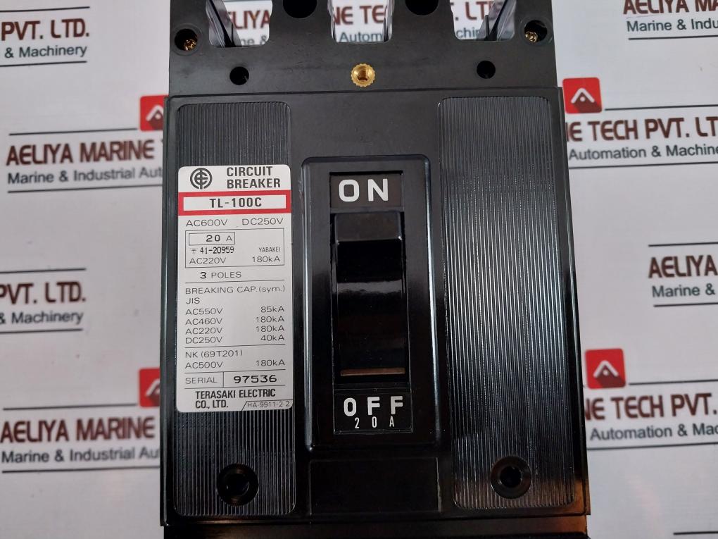 Terasaki Electric Tl-100C Molded Case Circuit Breaker 20A