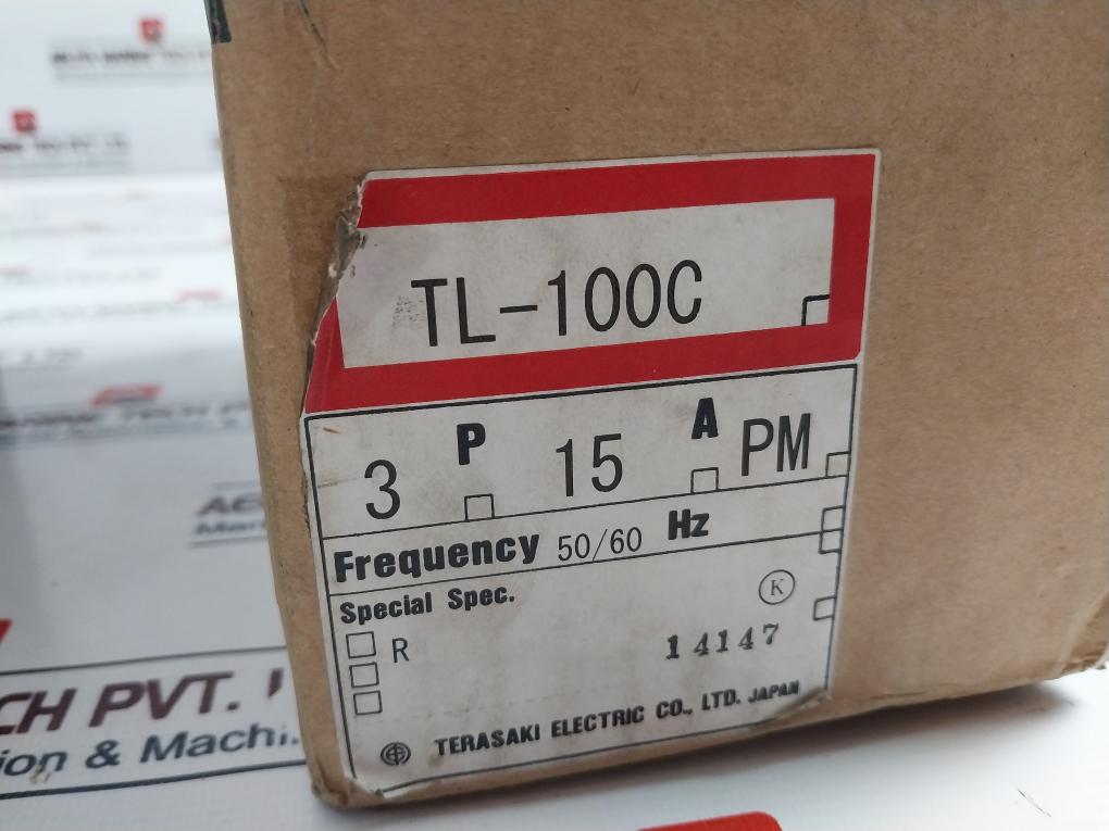 Terasaki Electric Tl-100C No-fuse Circuit Breaker 3 Pole 15A