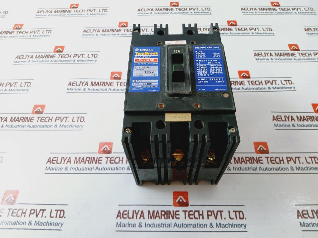 Terasaki Electric Tl-100F Tembreak Circuit Breaker 15A 3 Pole Ac220V 120Ka