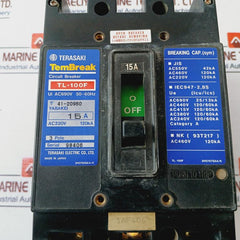 Terasaki Electric Tl-100F Tembreak Circuit Breaker 15A 3 Pole Ac220V 120Ka 2H0764Saa/K