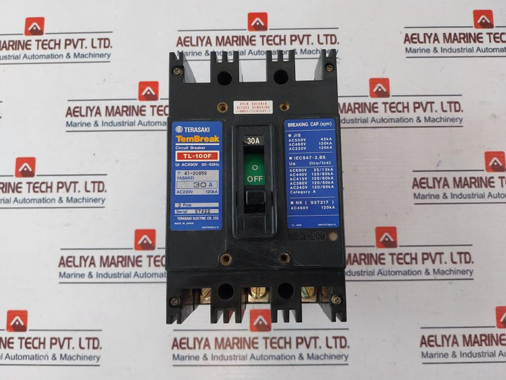 Terasaki Electric Tl-100F Tembreak Circuit Breaker 30A 3Pole Ac220V 120Ka