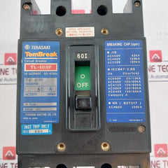 Terasaki Electric Tl-100F Tembreak Circuit Breaker 60A 3 Pole 200-480V 50/60Hz