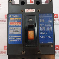 Terasaki Electric Tl-100F 3 Pole Tembreak Circuit Breaker 100A 2H0764Saa/K 200-4